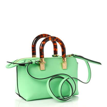Fendi Vitello King Plexiglass Logo Embossed Mini By The Way Top Handle Boston Bag Edamame 3 of 8