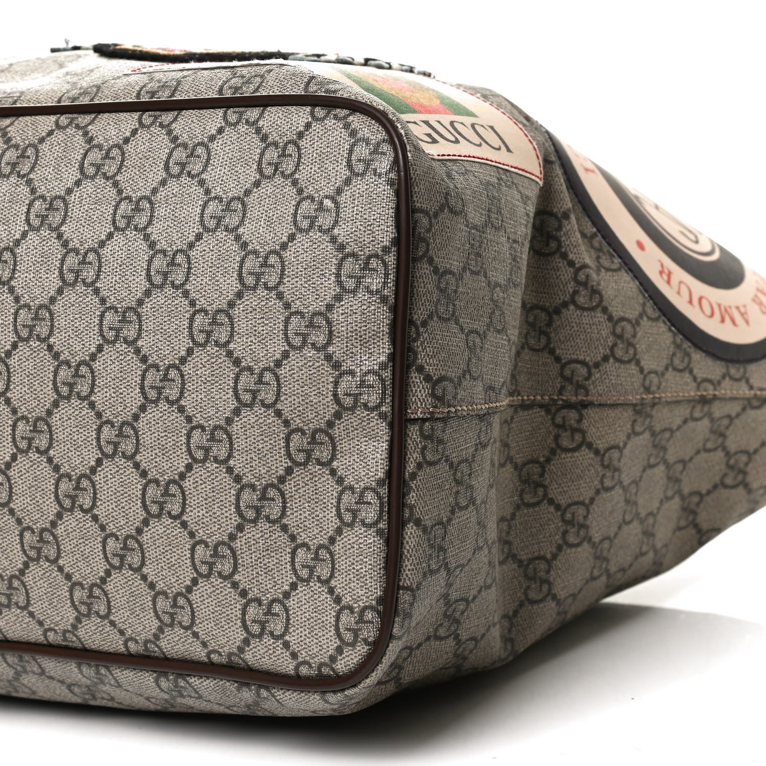 Gucci Soft GG Supreme Monogram Courrier Medium Crossbody Tote Beige New Acero 11 of 13