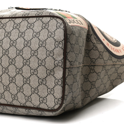 Gucci Soft GG Supreme Monogram Courrier Medium Crossbody Tote Beige New Acero 11 of 13