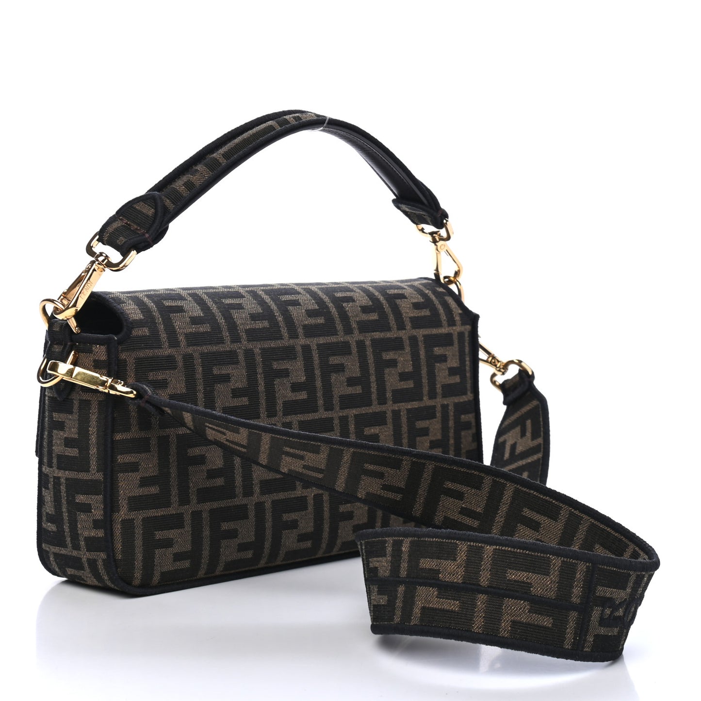 Fabric Jacquard FF 1974 Medium Baguette Tobacco Moro Black