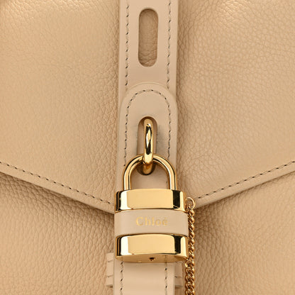 Chloe Shiny Grained Calfskin Medium Aby Day Shoulder Bag Blondie Beige 8 of 10