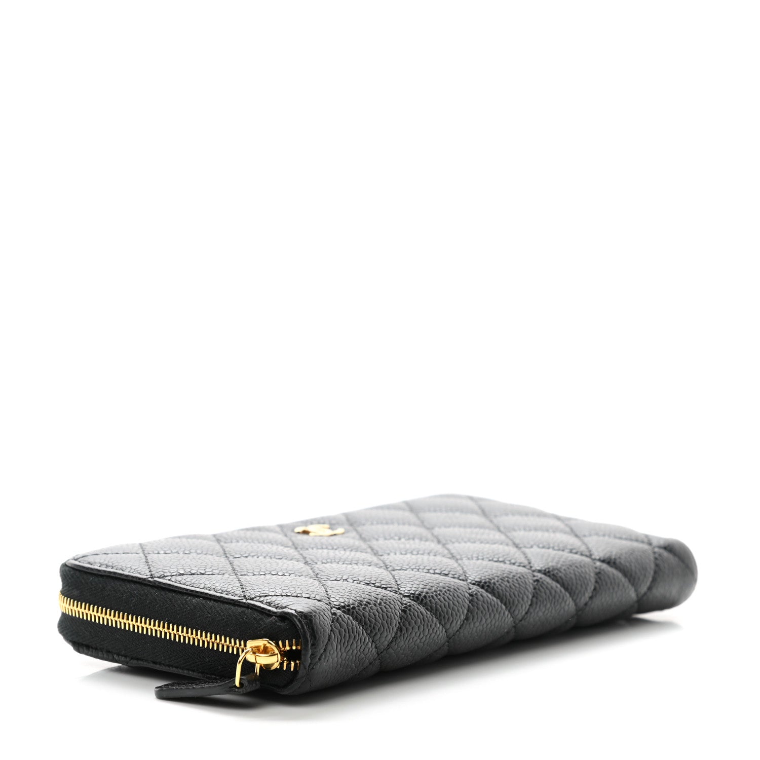 Chanel Caviar Quilted Large Gusset Zip Around Wallet Black 4 of 11