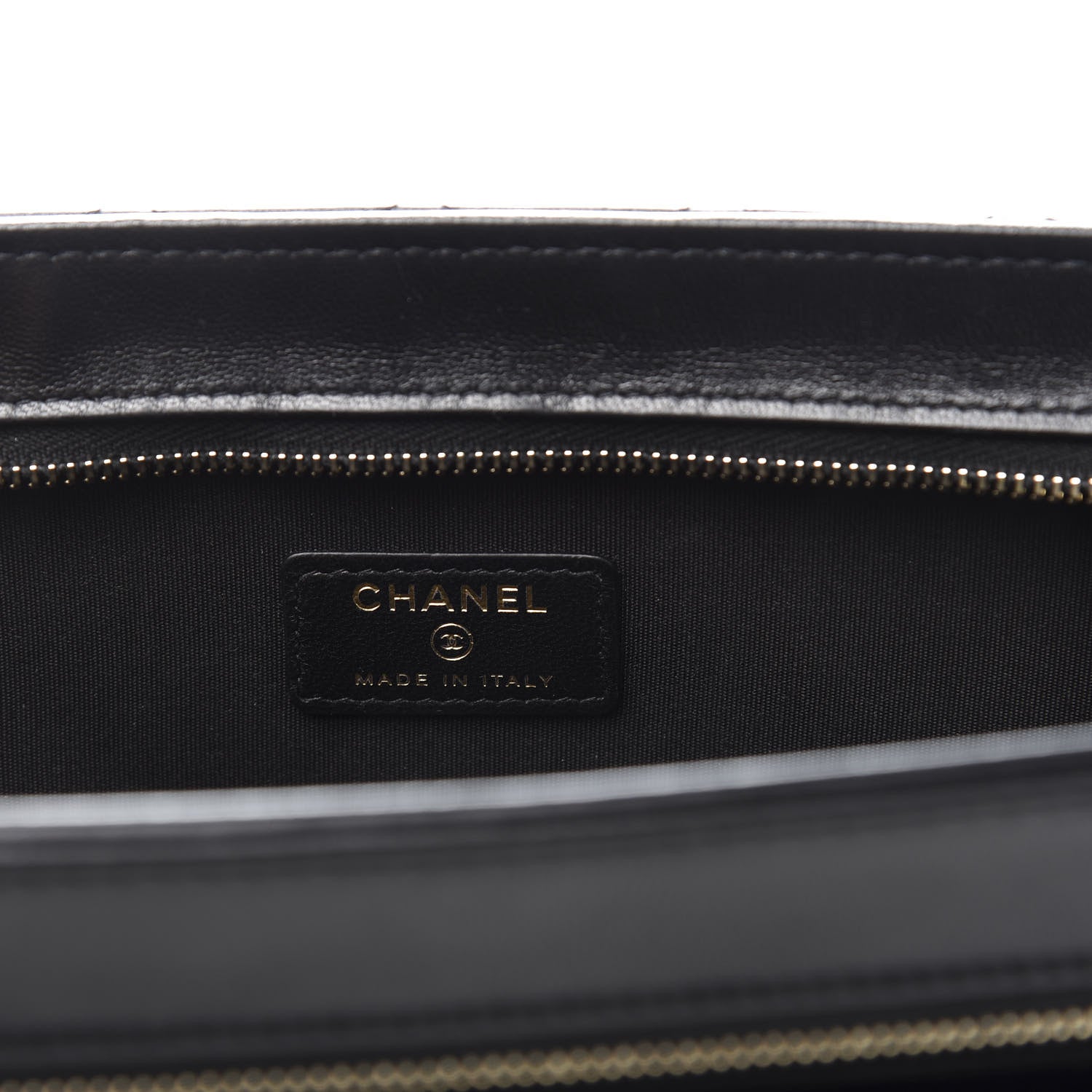 Chanel Lambskin Quilted Wristlet Clutch Black 6 of 11