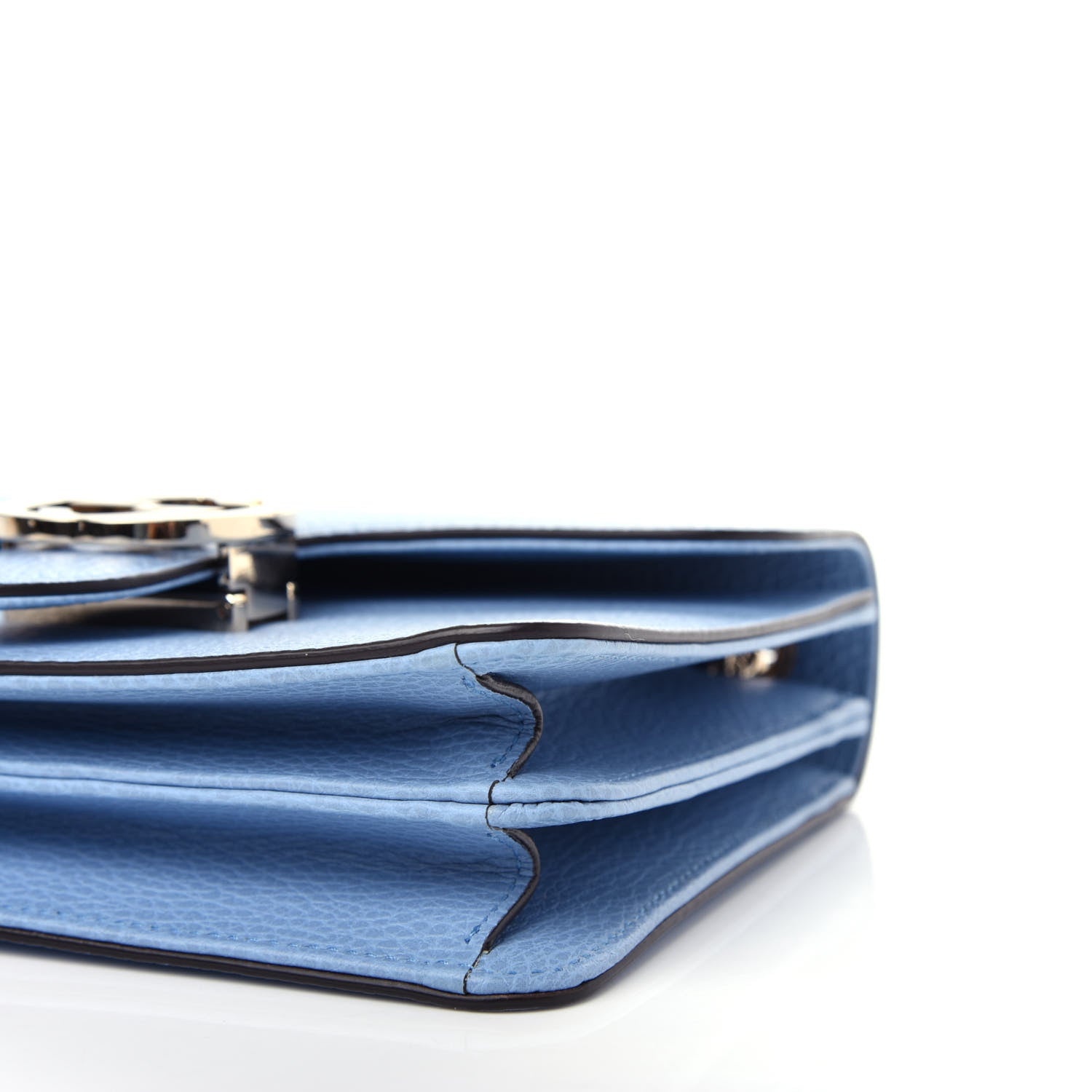 Gucci Dollar Calfskin Small Interlocking G Shoulder Bag Mineral Blue 9 of 11