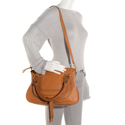 Chloe Calfskin Medium Marcie Satchel Brown Sugar 2 of 9