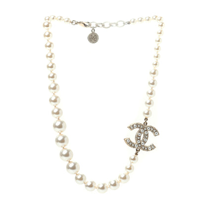 Chanel Pearl CC 100th Anniversary Necklace Light Gold 3 of 6