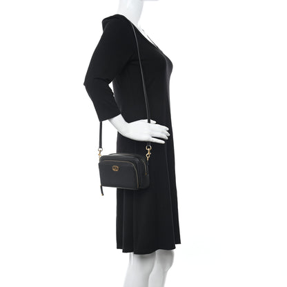 Christian Dior Grained Calfskin Caro Double Pouch Black 3 of 11
