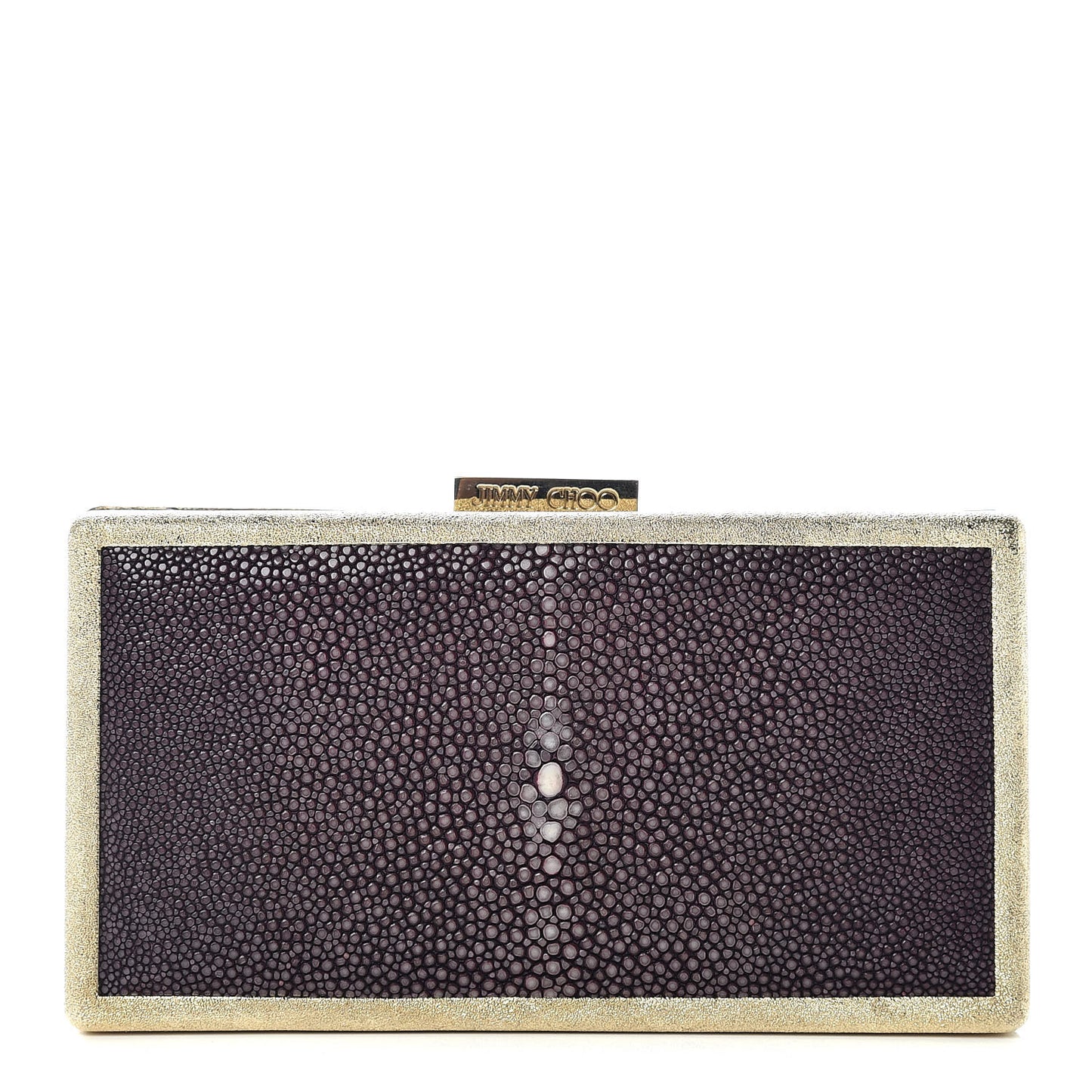 Stingray Box Clutch Aubergine