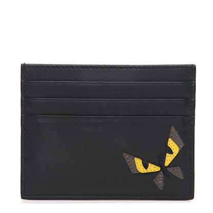 Fendi Vitello Century Opaco Butterfleye Card Holder Black Carbone Multicolor 1 of 7