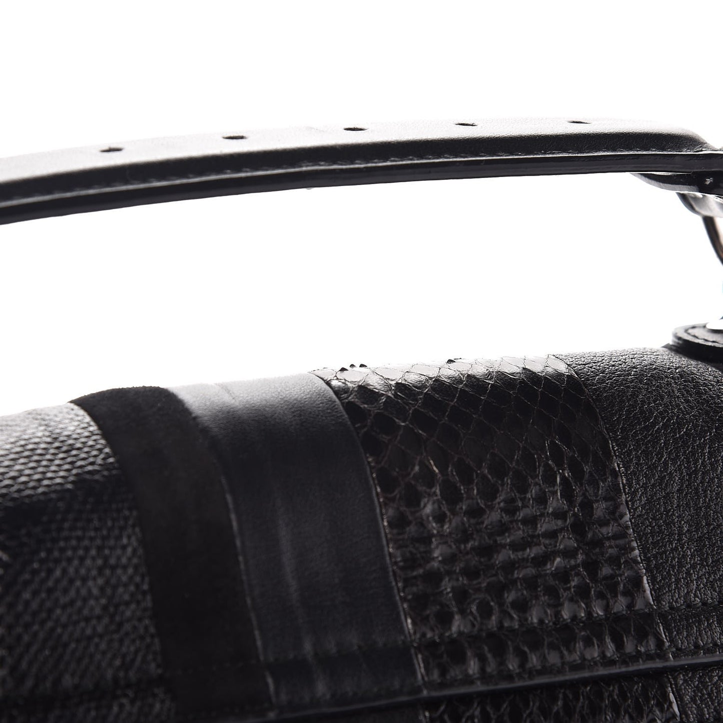 Lambskin Karung Ayers Medium Paneled PS1 Satchel Black