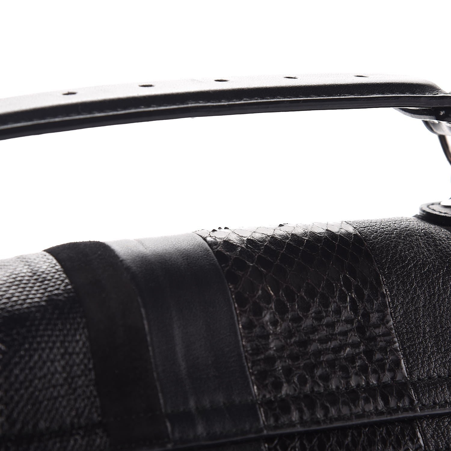Proenza Schouler Lambskin Karung Ayers Medium Paneled PS1 Satchel Black 9 of 9
