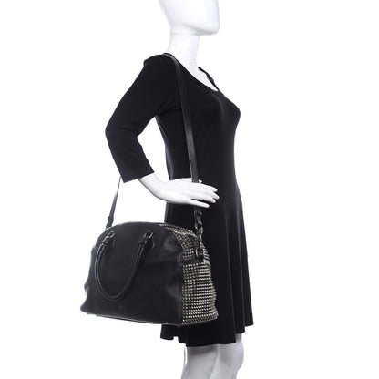 Christian Louboutin Calfskin Panettone Spiked Large Ranch Black 2 of 17