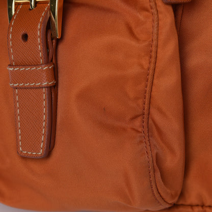 Prada Tessuto Nylon Saffiano Vela Backpack Papaya 10 of 16