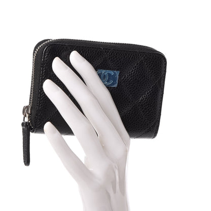 Chanel Caviar Quilted Zip Coin Purse Black 2 of 8
