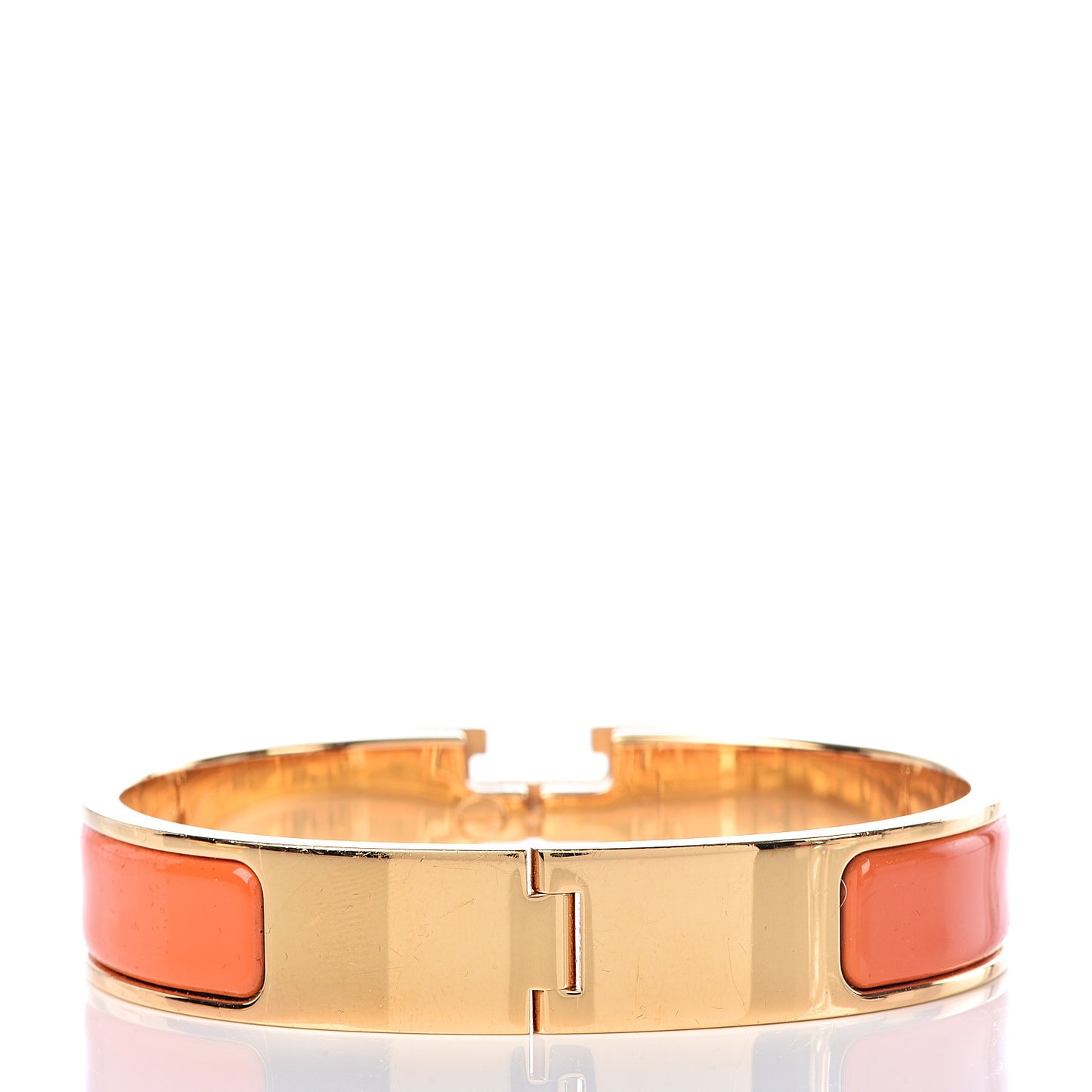 Enamel Narrow Clic Clac H Bracelet PM Orange