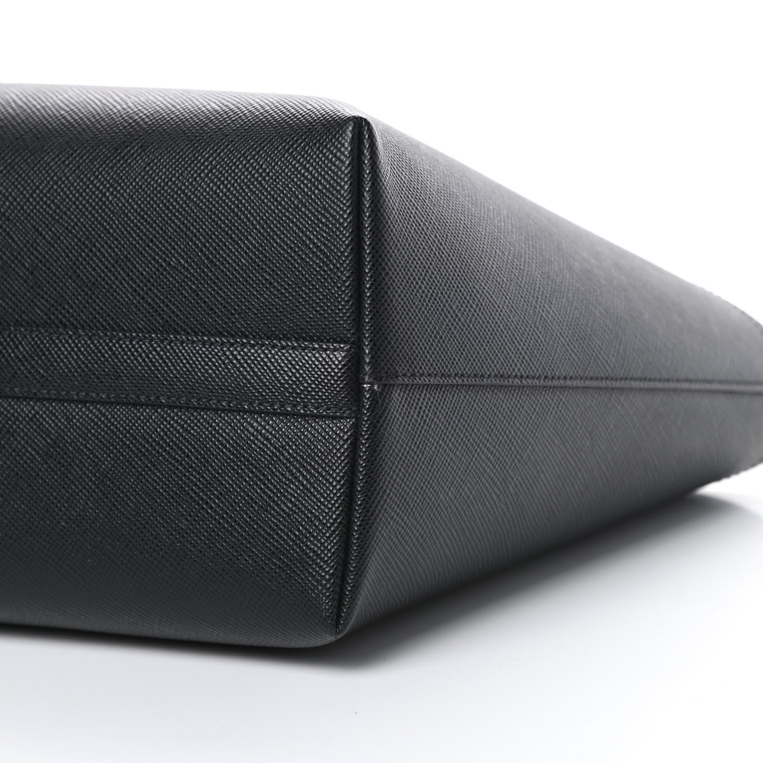 Prada Saffiano Cuir Shopping Tote Black Fuoco 11 of 12