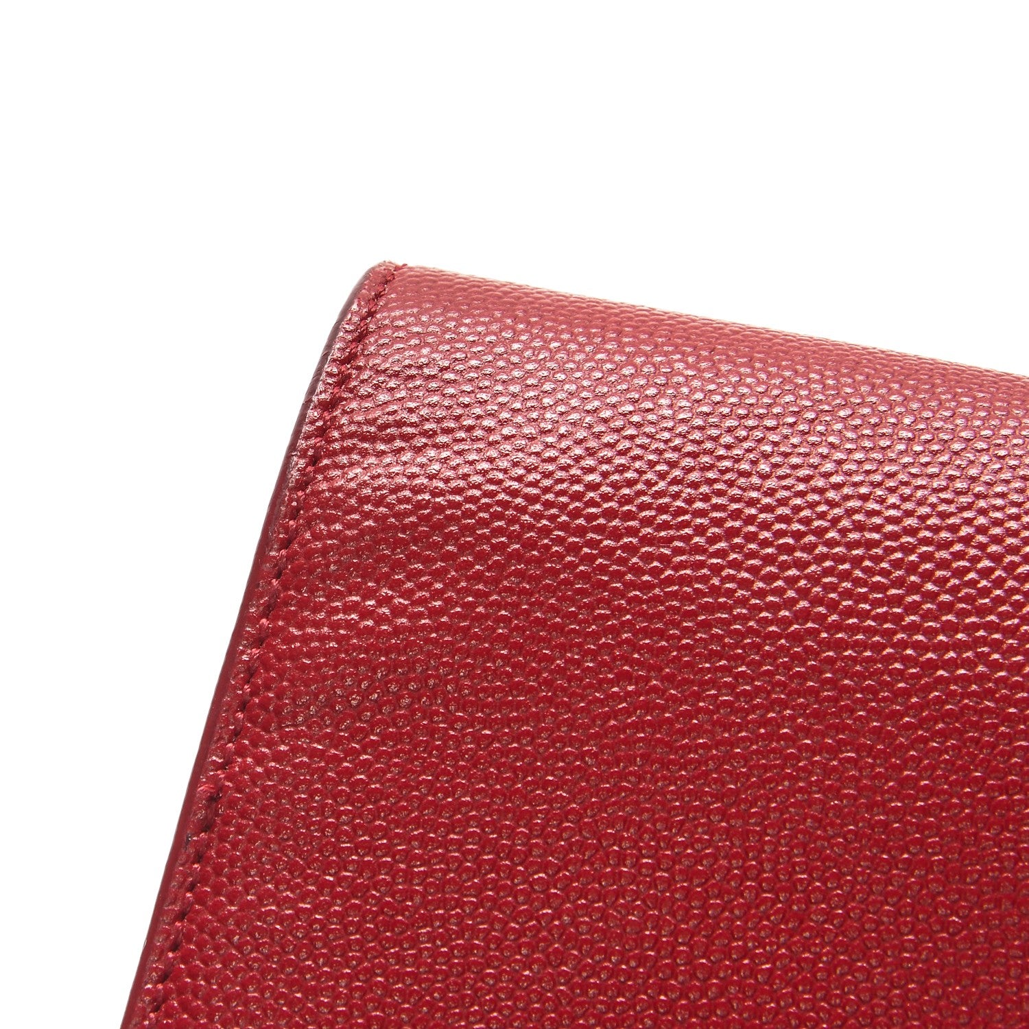 Saint Laurent Grain De Poudre Classic Monogram Clutch Red 8 of 9