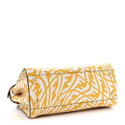Fendi X SARAH COLEMAN Vitello Liberty Shiny Nappa Plexiglass FF Vertigo Mini Peekaboo Iconic Satchel Mimosa White 4 of 14