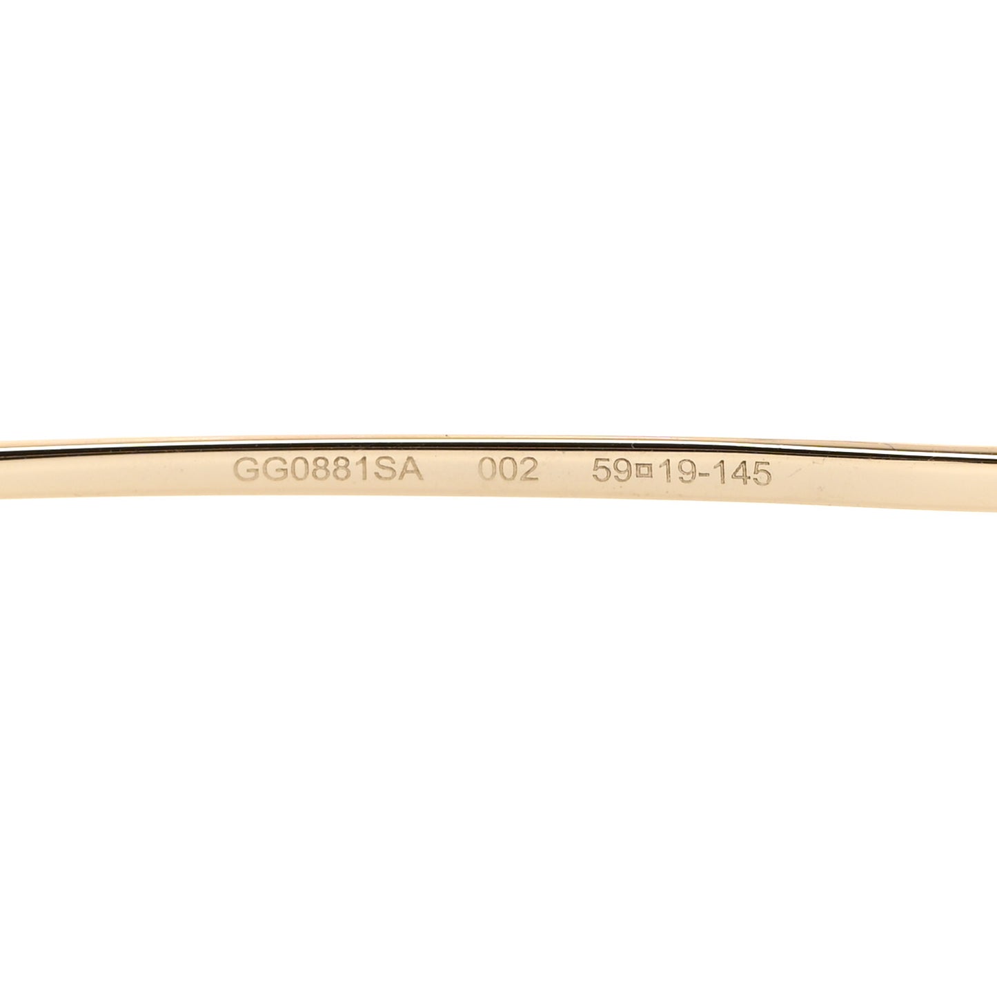 Metal Horsebit Square Sunglasses GG0881SA Gold