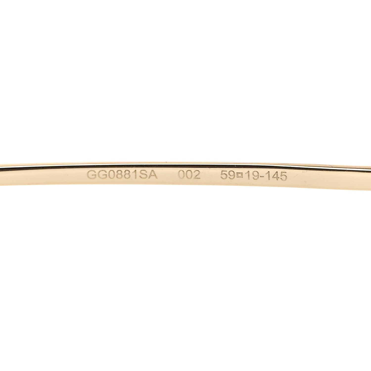 Gucci Metal Horsebit Square Sunglasses GG0881SA Gold 5 of 8
