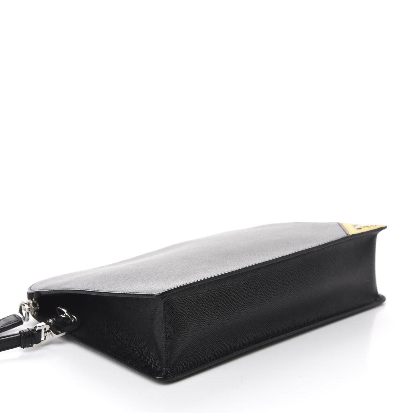Saffiano Travel Wristlet Clutch Black