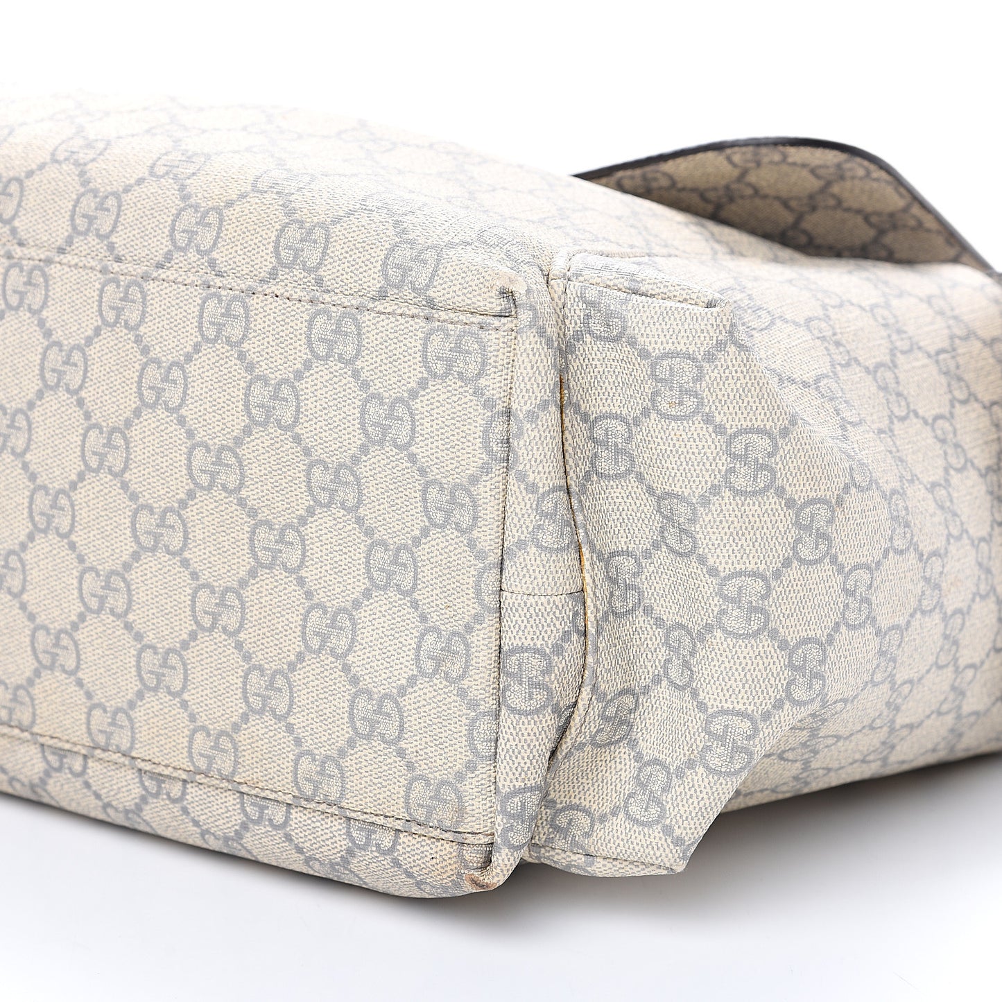 GG Plus Monogram Messenger Diaper Bag Ecru Grigio