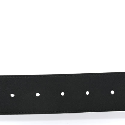 Gucci GG Supreme Monogram Selleria Calfskin Interlocking G 40mm Belt 95 38 Black Grey 5 of 8