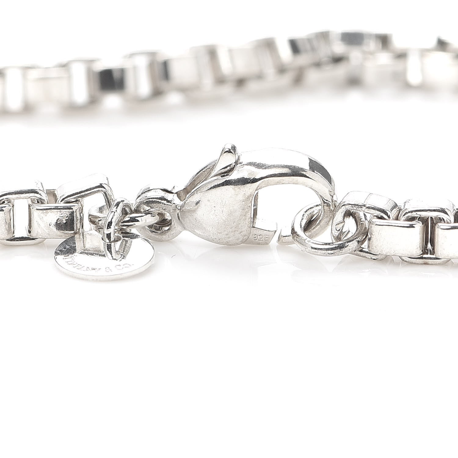 Tiffany Sterling Silver 4mm Venetian Link Bracelet 4 of 7