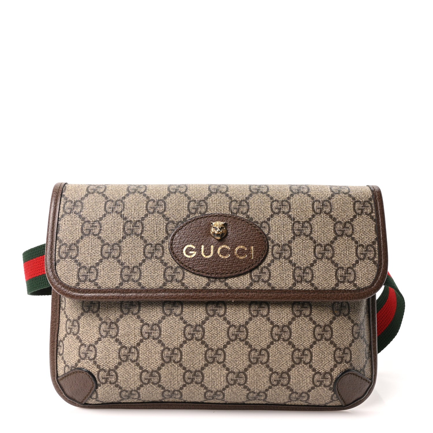 Gucci GG Supreme Monogram Neo Vintage Web Belt Bag Brown 1 of 10