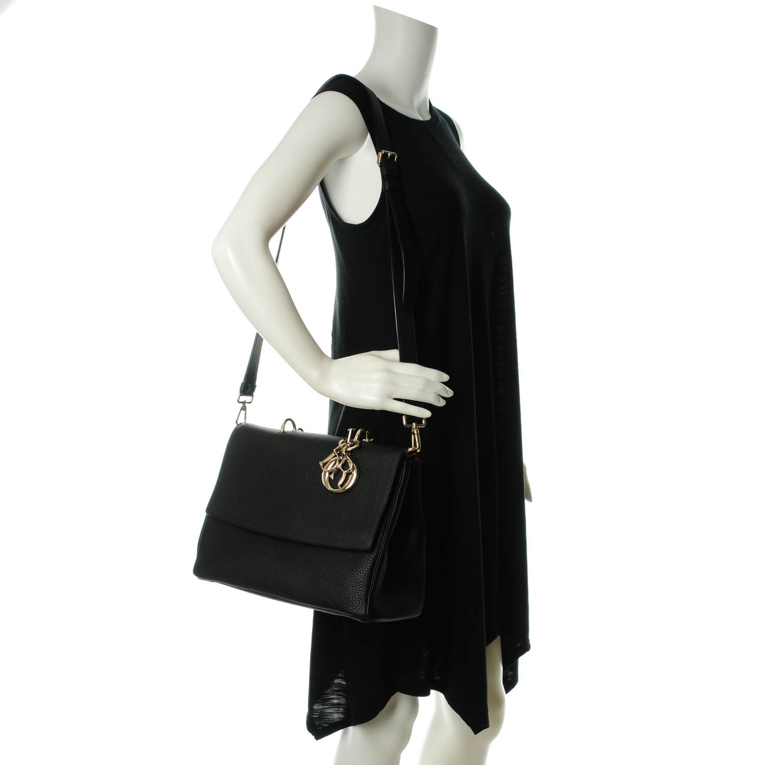 Christian Dior Bullcalf Medium Be Dior Flap Black 2 of 8