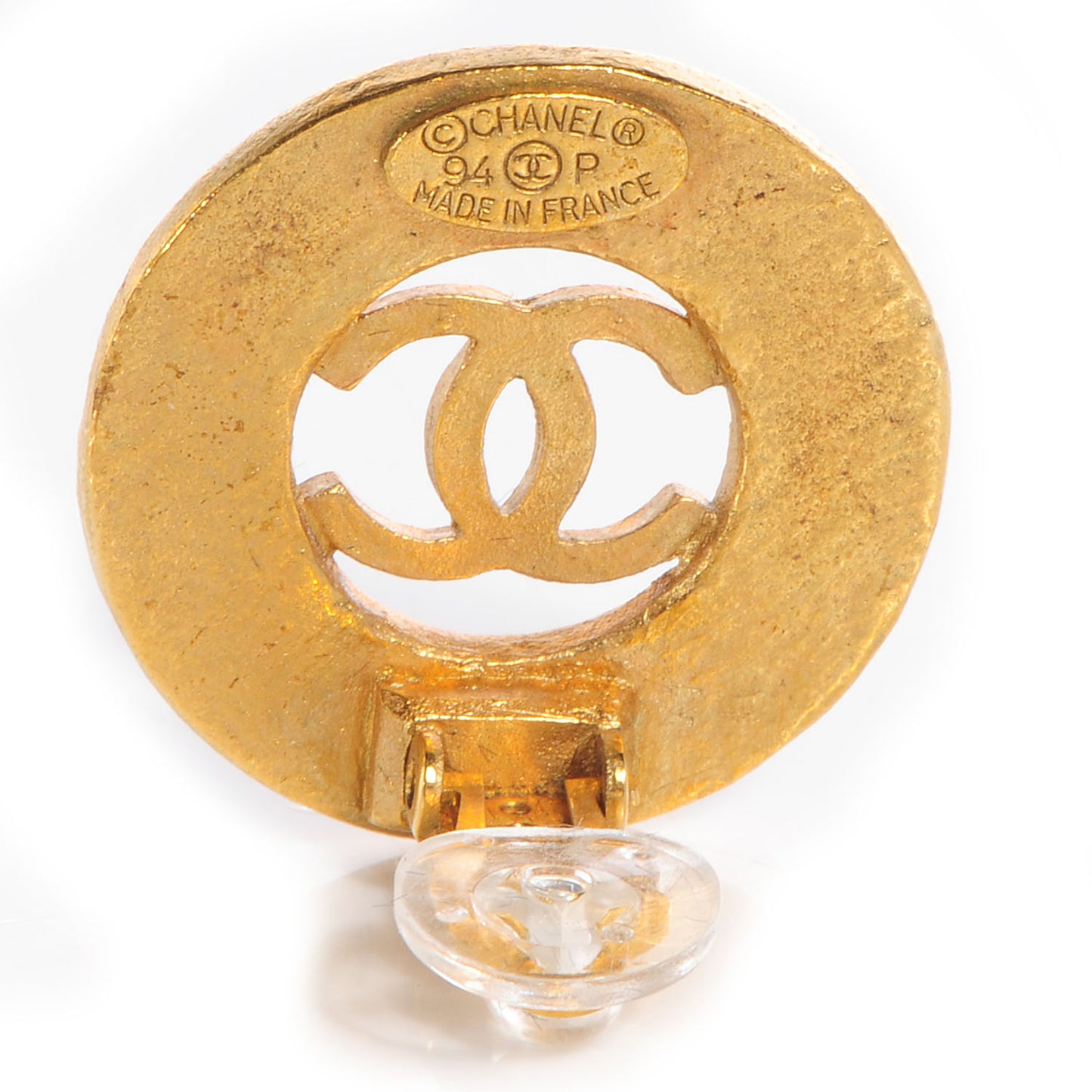 Round Clip On Earrings Gold