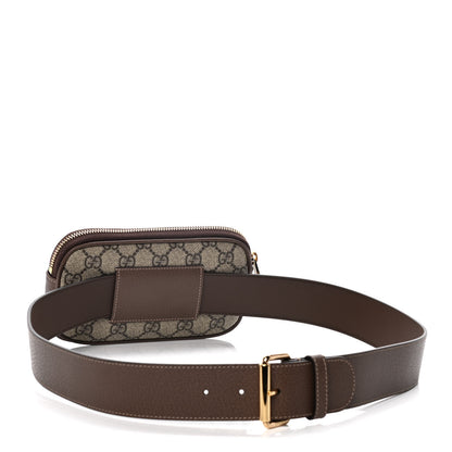 Gucci GG Supreme Monogram Web Ophidia Belted iPhone Case 95 38 Dark Brown 2 of 13