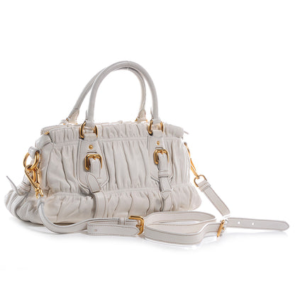 Prada Nappa Gaufre Shopping Satchel White 5 of 31