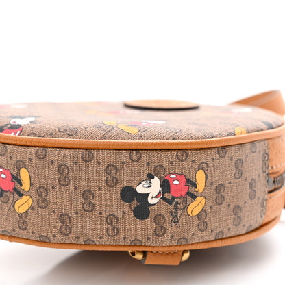 Gucci X DISNEY Mini Vintage GG Supreme Monogram Mickey Mouse Round Backpack Beige Vintage Sun Oil 10 of 11