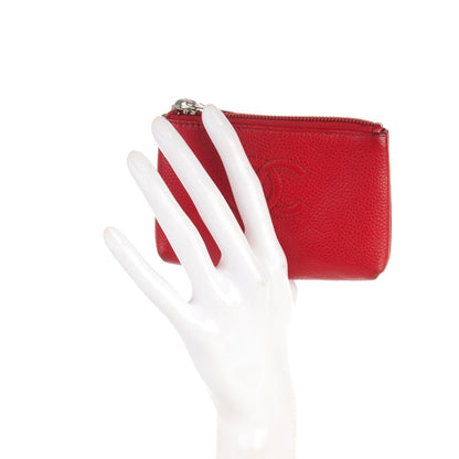 Chanel Caviar Timeless CC Key Holder Red 2 of 8