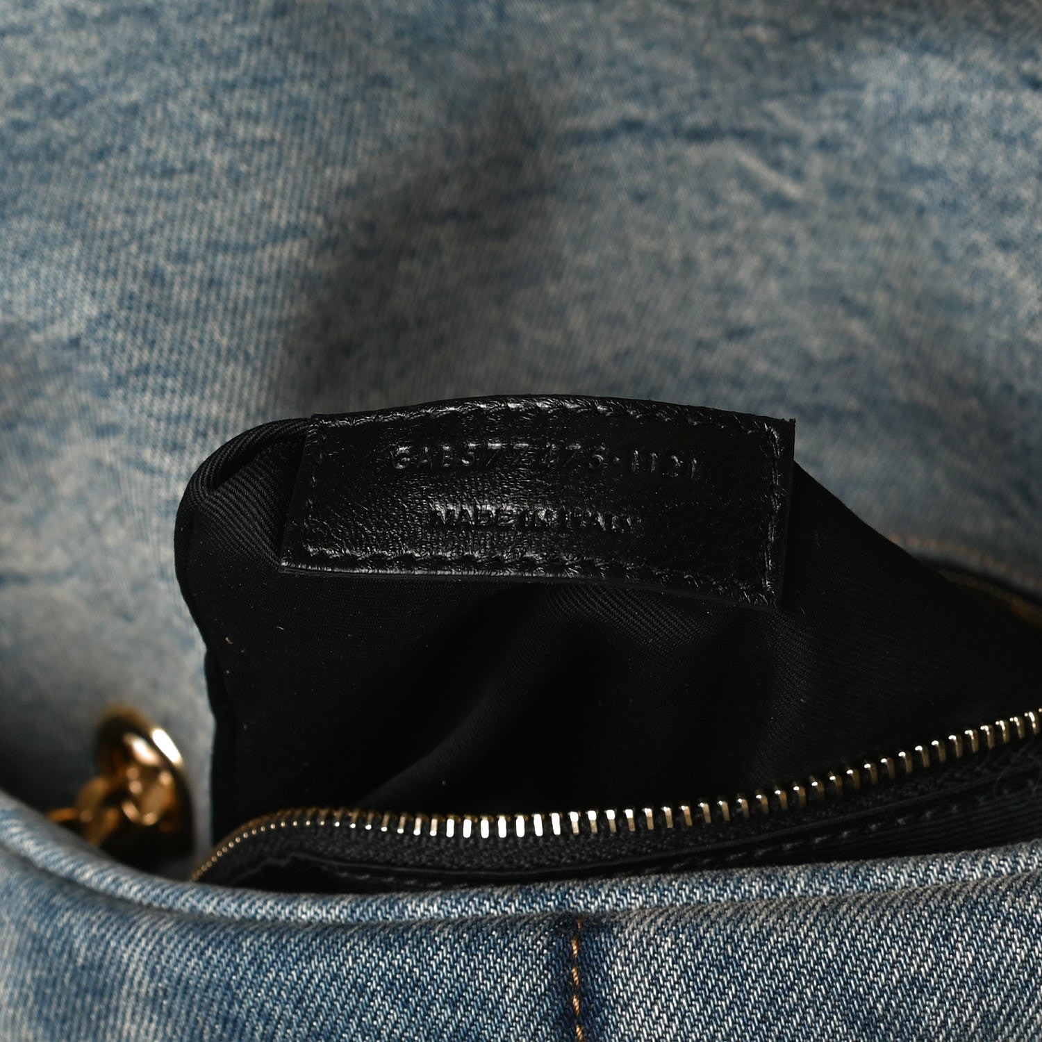 Saint Laurent Denim Quilted Medium Loulou Puffer Monogram Chain Satchel Blue Cinnamon 7 of 13
