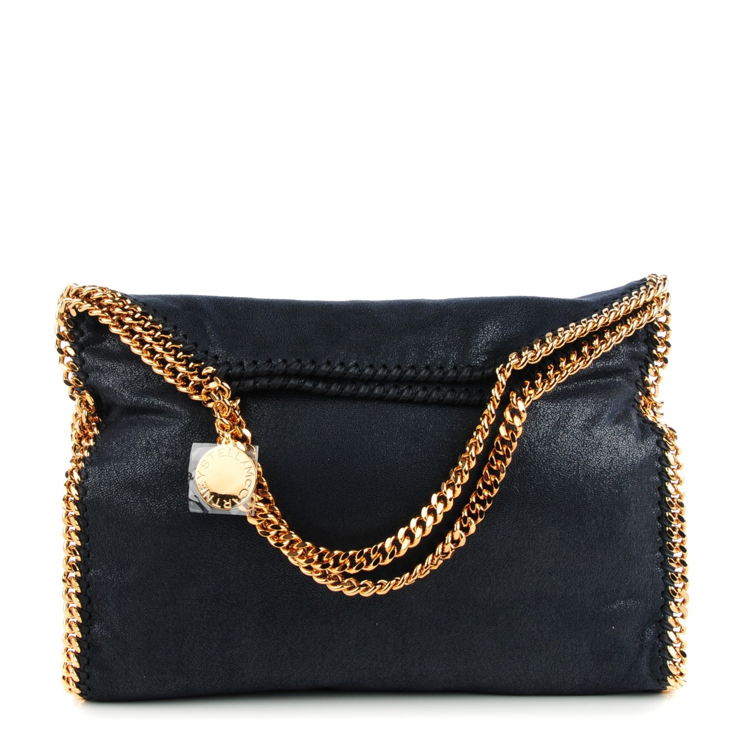 Shaggy Deer Falabella Fold Over Tote Navy