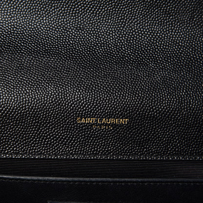 Saint Laurent Grain De Poudre Medium Classic Monogram Kate Satchel Black 9 of 11