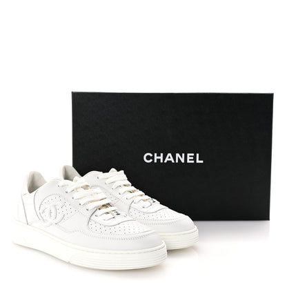 Chanel Calfskin CC Womens Sneakers 36 White 10 of 10