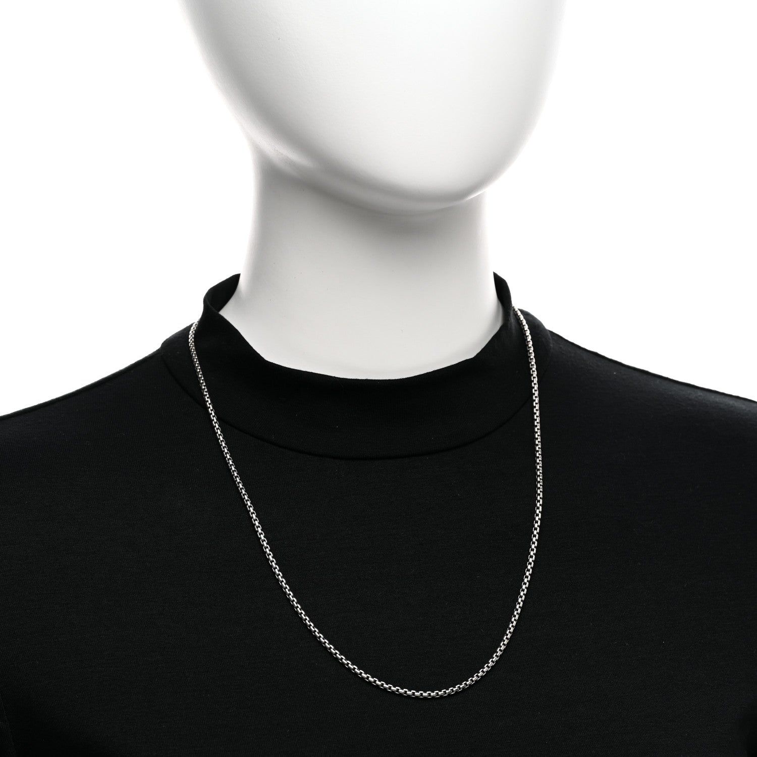 David Yurman Sterling Silver 2.5mm Small Box Chain Necklace 22" 2 of 4