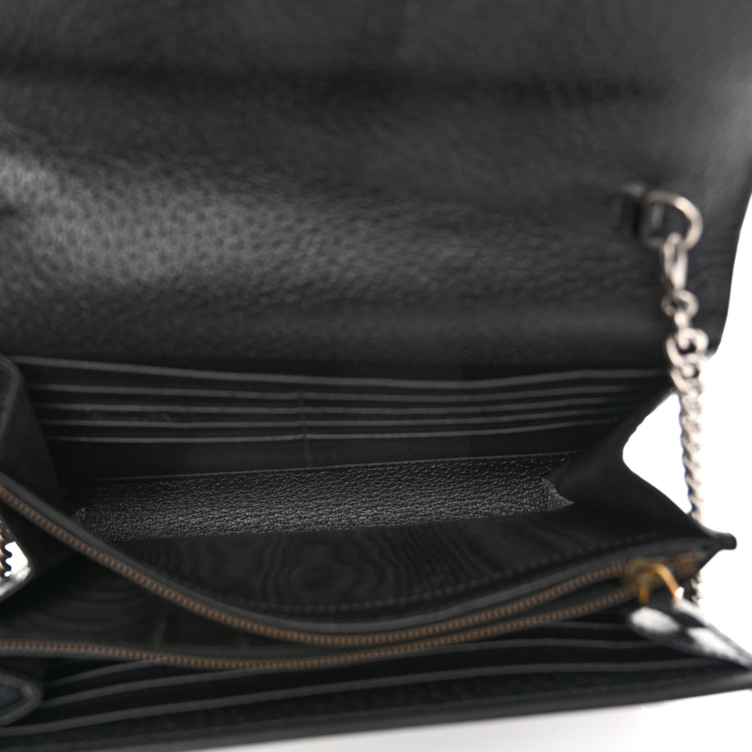 Gucci Calfskin Web Mini Dionysus Chain Wallet Black 5 of 10