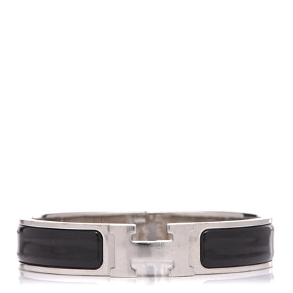Hermes Enamel Narrow Clic Clac H Bracelet PM Black 1 of 6