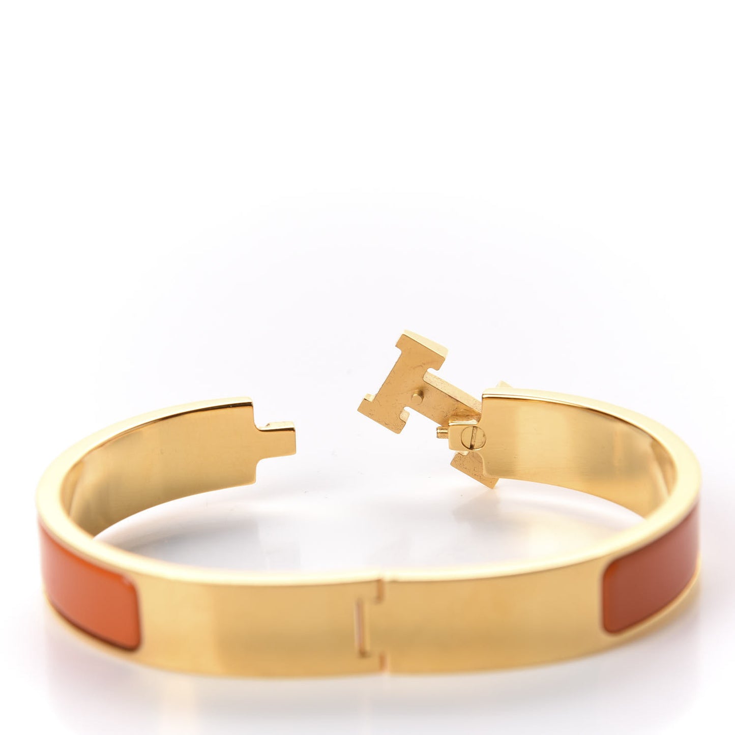 Enamel Narrow Clic Clac H Bracelet GM Orange