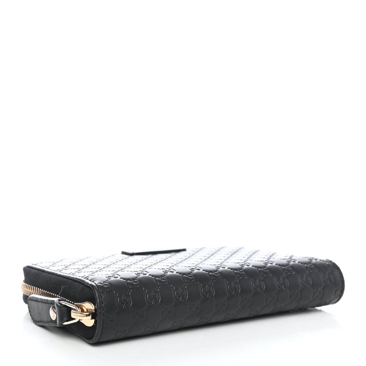 Soft Microguccissima Zip Around Organizer Wallet Black