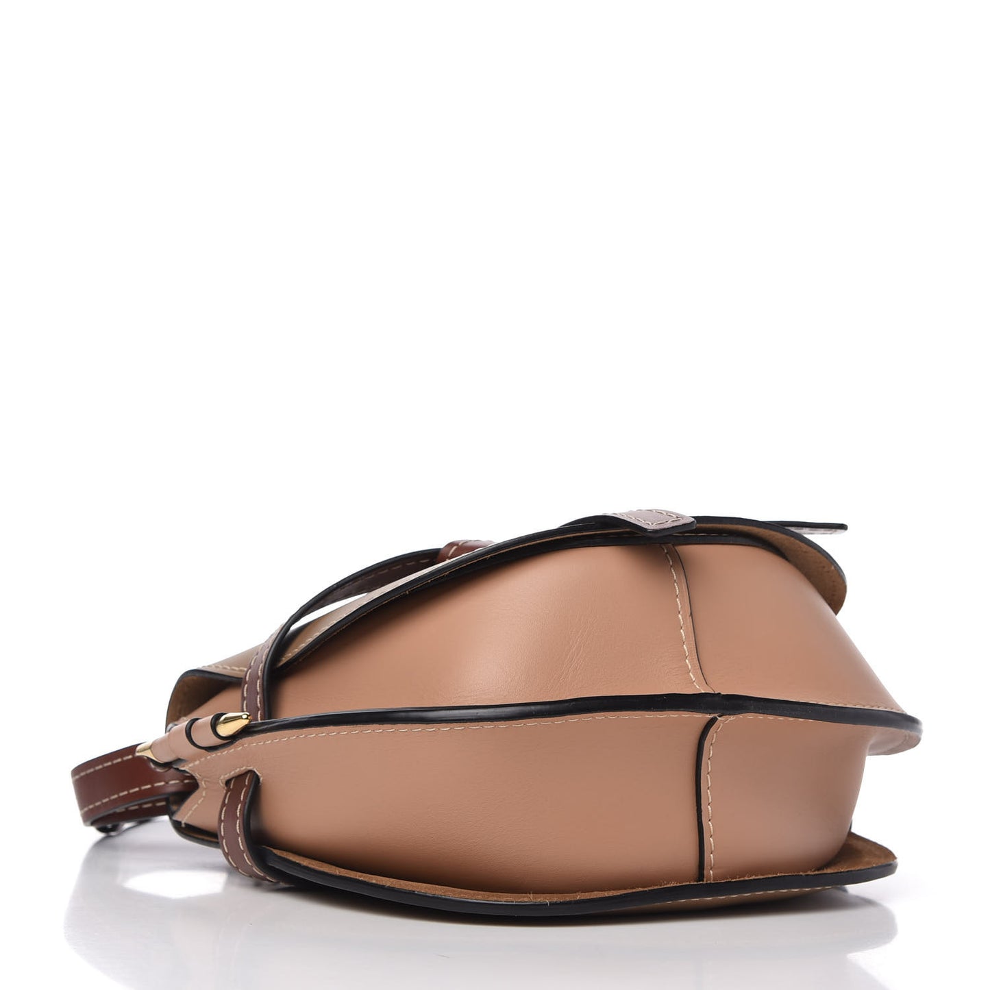 Calfskin Small Gate Crossbody Bag Taupe