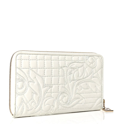 Versace Nappa Barocco Zip Around Wallet White 2 of 6