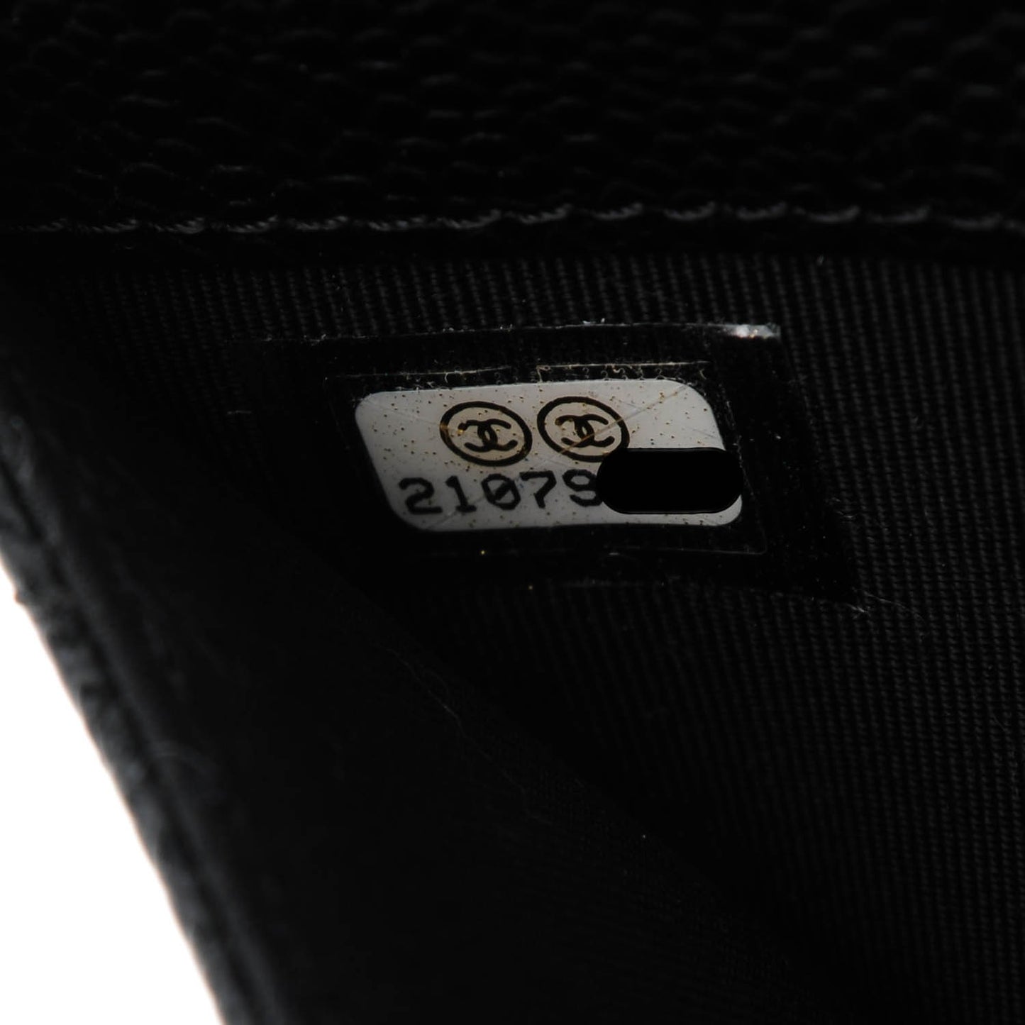 Caviar Quilted Flap Card Holder Black