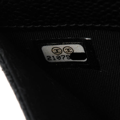 Chanel Caviar Quilted Flap Card Holder Black 8 of 8