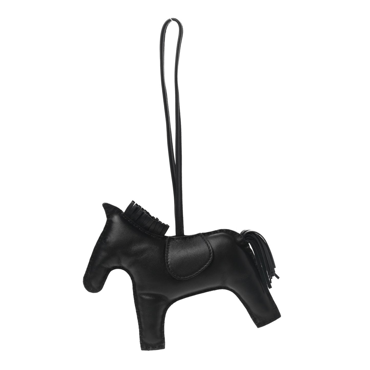 Milo Lambskin Grigri Rodeo Horse Bag Charm GM So Black