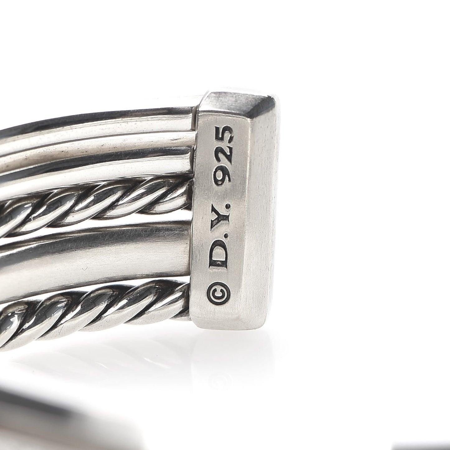 Sterling Silver Diamond Narrow Stax Cuff Bracelet